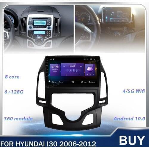 Android 2 Din 128G Touch Screen Car Radio Head Unit For Hyundai I30 AUTO 2006-2012 Car stereo Multimedia Player GPS Navigation