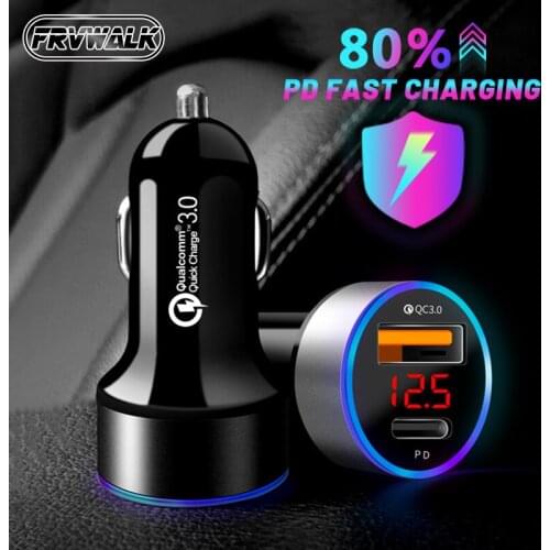 OLOPKY USB Car Charger Quick Charge 4.0 QC4.0 QC3.0 6A Type C 30W PD Fast Charging For iPhone Xiaomi Huawei Mobile Phone Charger