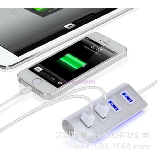 Dhl or fedex 50pcs USB HUB 4 Port High Speed USB 2.0 Hub USB Port Portable OTG HUB USB Splitter for Apple Laptop PC Tablet