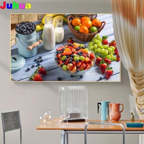 Fruit and Vegetable Kitchen Food full drill 5d Diy Diamond Painting Diamond Embroidery gift diamond Stitch Mosaic home decor