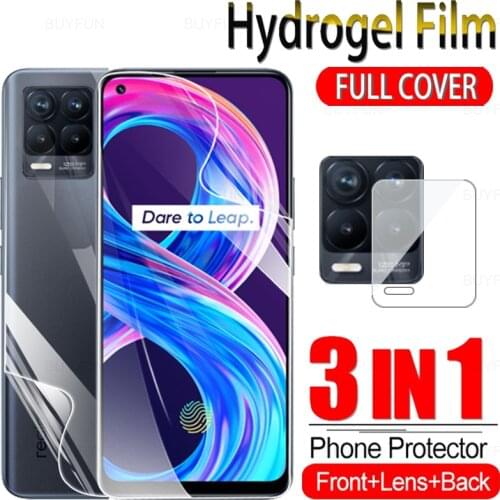 3IN1 Front Back Hydrogel Film For Realem 8 8 Pro Camera Lens Protection Film On Realme 8pro 8 realme8 pro HD Protective Film