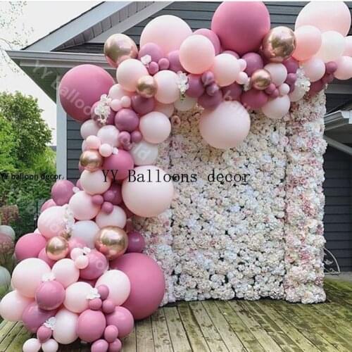 DIY Baby Pink Balloon Garland Arch Hot Pink Balloon Garland Wedding Baby Shower Engagement 21 Birthday Decor Supplies