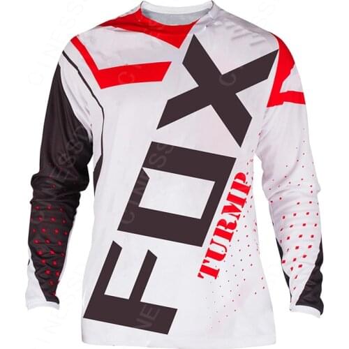 Turmp fox Motocross Jersey Bicycle BMX Mountain Downhill Bike Long Sleeve Enduro Racing Shirts Cycling Jerseys DH MTB Offroad