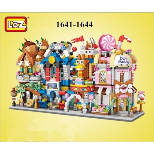 LOZ City Street Childhood Nut shop Gaming Room Toy Room Candy Shop 3D MINI Building Blocks View Gifts With Collection Value Toys