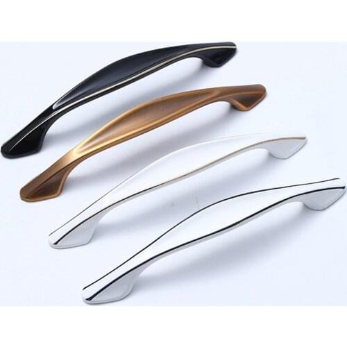 Metal Door Handles for Wardrobe Closet Cabinet Drawer Zinc Alloy Anti-rust Doornob for Home Furniture