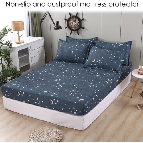 Fashion 3 Size Bedding Linens King Size Heart-shaped Pattern Fitted Sheet Set for Double Bed Sabanas Mattress Cover with Elastic
