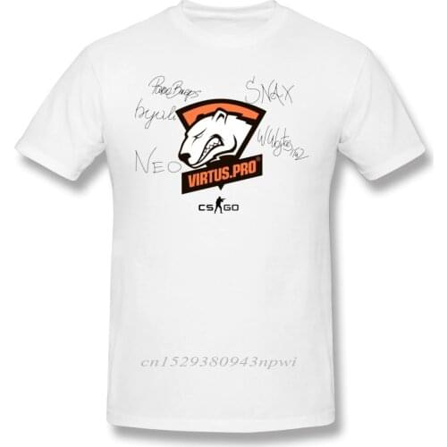 Virtus Pro T Shirt Virtus Pro Signed Players T-Shirt 100% Cotton Men Tee Shirt Oversize Casual Funny Print Tshirt