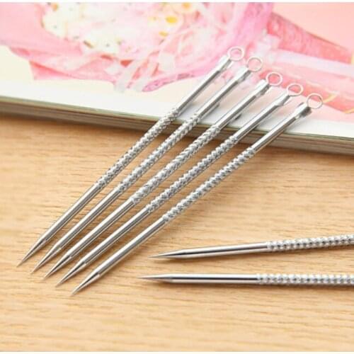 Stainless Steel Extractor Blackhead Remover Needles Dots Cleaner Acne Blemish Remover Needles Set Black Spots Pore Cleanser Tool