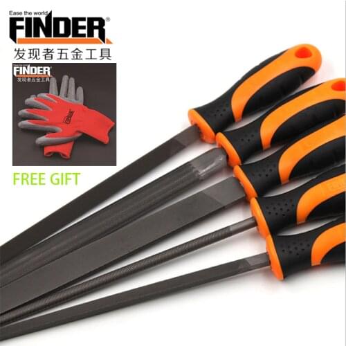 Finder 8" File 200mm T15 Carbon Steel Metal File Tool Triangular Square Round Half Round Flat Files Wood Rasp Metal File set