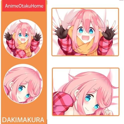 Anime Manga Laid-Back Camp Kagamihara Nadeshiko Throw Pillow Cover Hugging Body Pillowcase Otaku Bedding Dakimakura Pillow Case