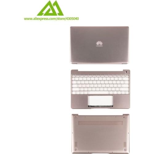 New Original LCD Lid Cover/Palmrest Cover/Bottom Base Cover For Huawei matebook 13 series WRT-W29L HN-W19L WRTB-WFE9L Pink
