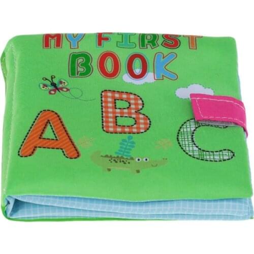 EBOYU(TM) Babys First Fabric Book Washable Soft Cloth Book Squeak Rattle Crinkle Toy for Infant Toddler Learning English Letter