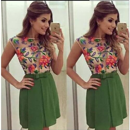 Homecoming Dresses 2020 A-line Sleeveless Tulle Elegant Formal Short Party Gowns Ever Pretty New Vestidos