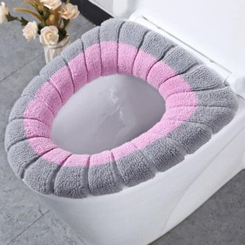 Bathroom Warmer Toilet Washable Soft Pad Seat Closestool Cover Lid Mat Cushion Soft Washable Closestool Warmer Accessories