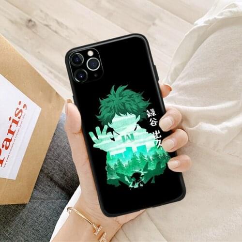 Midoriya Izuku Deku Bnha anime silicone Phone Case FOR iPhone Se 6 6s 7 8 Plus X Xr Xs 11 12 Mini Pro Max Glass Cover Shell