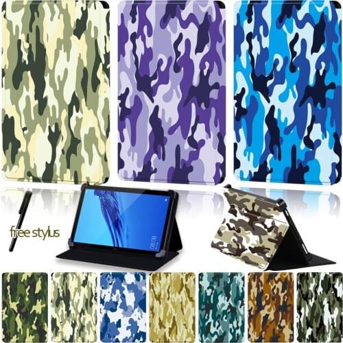 Universal Tablet Case for Huawei MediaPad(T1/T3) 8.0/MediaPad (T1/T3)7.0/(T1/T5) 10/T3 10 9.6/T2 10 PRO Camouflage Pattern