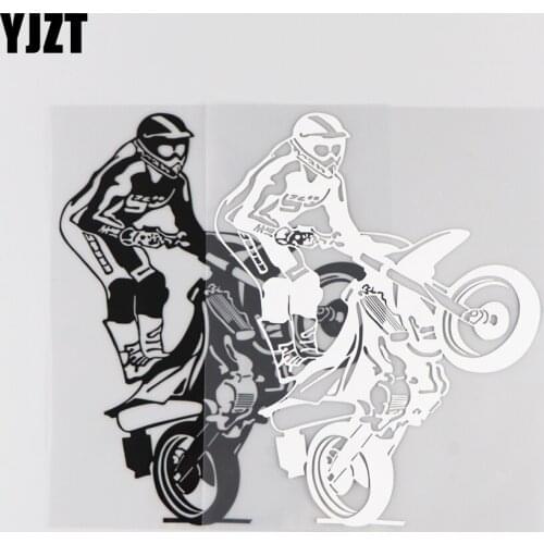 YJZT 14.9CM*18.6CM Cool Motorcycle Skills Pattern Car Sticker Vinyl Decal 1A-0048
