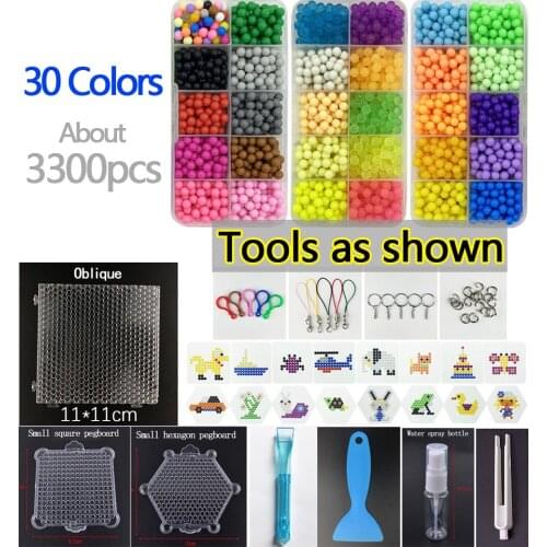 Refill Hama Beads Puzzle Aquabeads DIY Water Spray Beads Set Ball Games 3D Handmade Magic Toys for girls boy Children