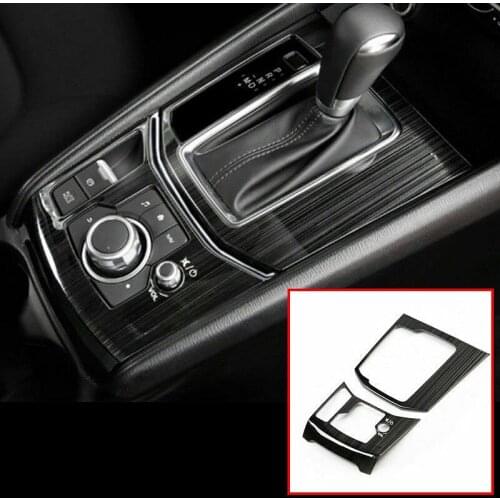1 Set Inner Gear Shift Panel Frame Cover for Mazda CX-5 2017-2018 Gearbox Decoration Sticker Trim Cap Car Accesories Interior