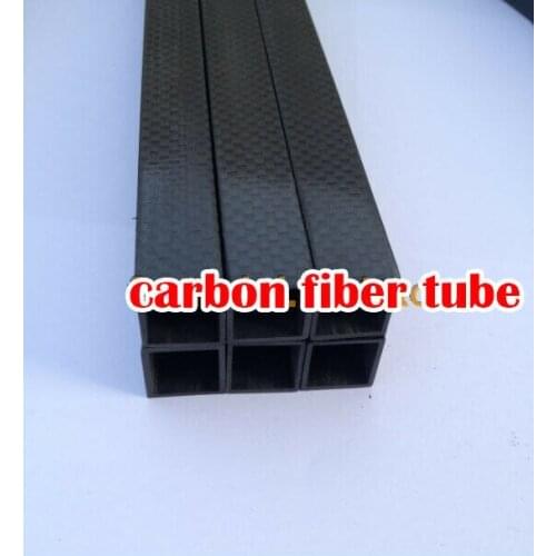 1PC 3K plain weave Square Tube 50/60/70/80cm Full Carbon Fiber 1.0mm Thickness