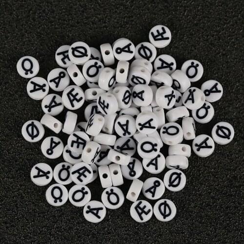 2021 New arrive 100pcs Round Greek alphabet Beads for DIY Jewelry Making 7*3.5mm wholesale