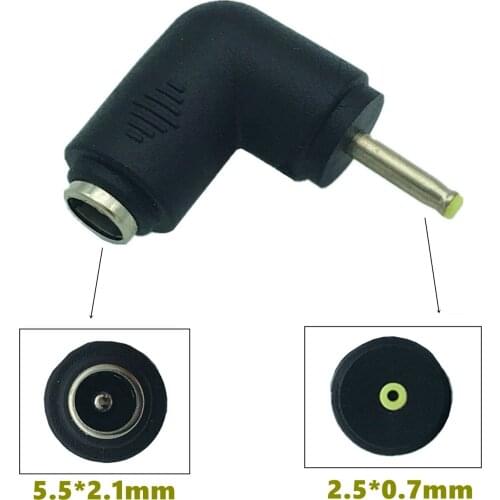 5.5 x 2.1 mm female jack to 3.0 * 1.1 / 2.5 * 0.7 male plug DC power plug connector adapter for laptop