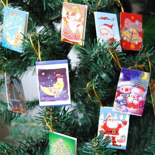 ANGRLY 50pcs Christmas Tree Accessories Wish Cards Merry Christmas Home Decoration Christmas Eve Ornaments Valentines Day Candy