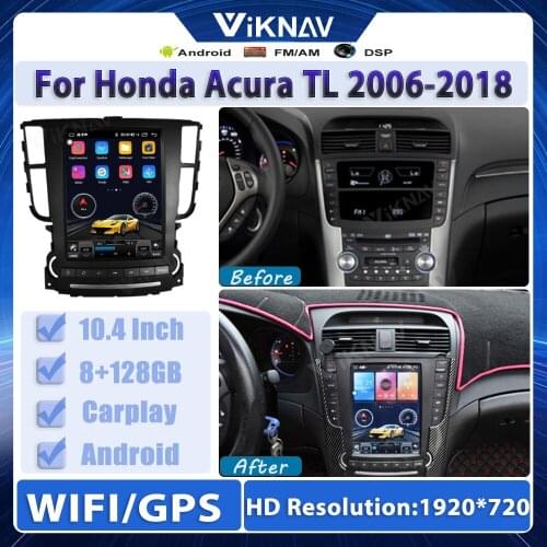 2 Din Vertical screen Car Radio for Honda Acura TL 2006-2018 Car stereo multimedia player Android GPS navigation head unit
