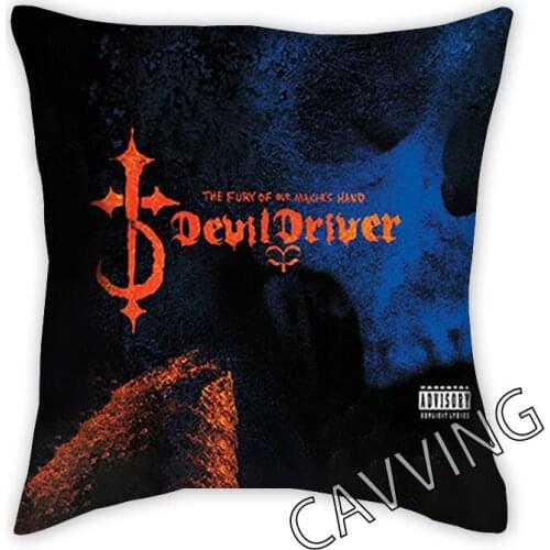 Devildriver Band 3D Printed Polyester Decorative Pillowcases Throw Pillow Cover Square Zipper Pillow Cases Fans Gifts