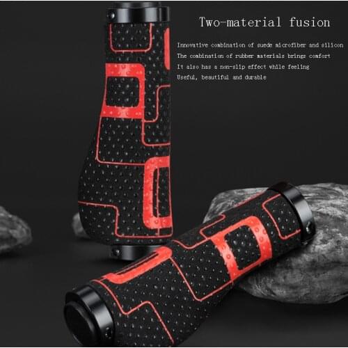 2pcs/1 Pair Mountain Road Cycling Bike Bicycle MTB Handlebar Cover Grips Smooth Soft Rubber Anti-slip Handle Grip Lock Bar End