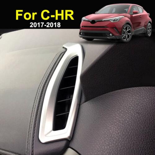 For Toyota C-HR CHR 2017 -2019 Chrome Dashboard Air Vent Outlet Cover Trim Bezel