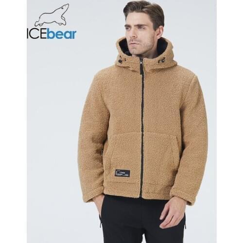 Icebear 2021 winter new mens jacket short cotton coat polar fleece jacket unisex brand apparel MWC20966D