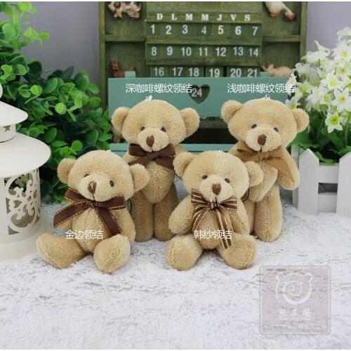 12cm Kawaii Soft Bear Toys For Bouquets Wedding,Fluffy Plush Mini Bear toys,Hanging Toy Stuffed Plush Toys Bear Dolls,juguetes