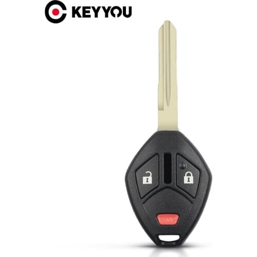 KEYYOU For Mitsubishi Lancer Outlander Endeavor Galant MIT11R MIT9 Blade Remote Key Shell Case Replacemen Fob 3 Buttons Car Key