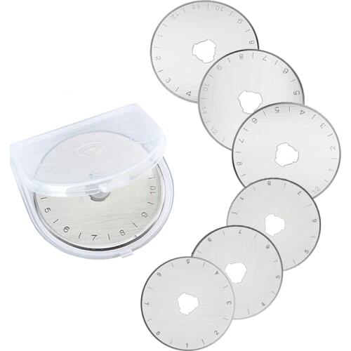 LMDZ 5PCS Circular Rotary Cutter Replacement Spare Safety Blades Hand Held Refill Fabric Leather Craft Steel Quilting Blades