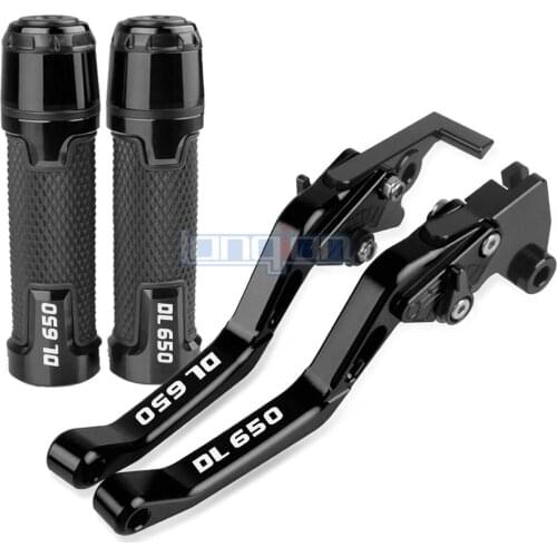 Motorcycle aluminum Accessories Handle Grips Handlebar Short Brake Clutch Lever For SUZUKI DL650 VSTROM 2011-2018 2016 2017 18