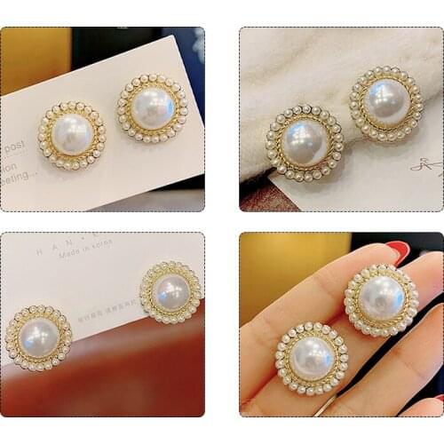 Unusual Earrings For Women 2021trend Goth Stainless Steel Jewelry Pendant Vintage Undefined Pearl Cute Heteromorphism Ear Studs