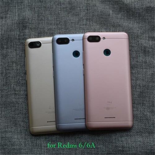 New original Battery Back Cover door for Xiaomi Redmi 6 6A Redmi6 with camera lens Dual 2 sim version