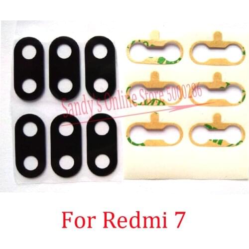 New Rear Back Camera Glass Lens For Xiaomi Mi Redmi7 Redmi 7 Main Big Back Camera Lens Glass Cover With Adhesive Sticker