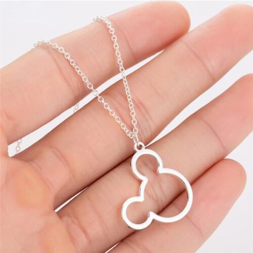 36PC Fairytale Castle Pandoro Necklace Cartoon Mickey Minnie Pendant Necklace Kids Women Christmas Gift Jewelry Stainless Steel