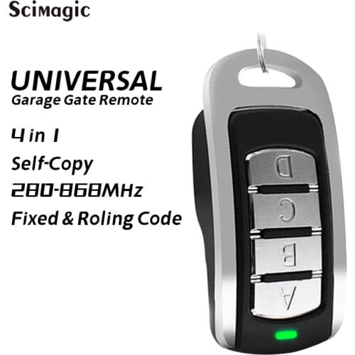 Garage Door Remote Control Gate 287MHz to 868MHz Multifrequency Code Grabber 433mhz Opener 4 in 1 Fixed Rolling Code Duplicator