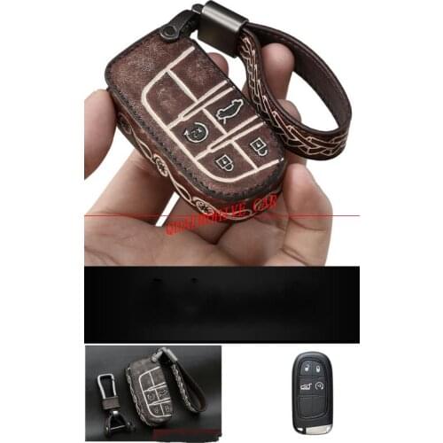 QDAEROHIVE genuine leather car Key Case Cover For JEEP Renegade Compass Patriot Cherokee Wrangler Grand Cherokee