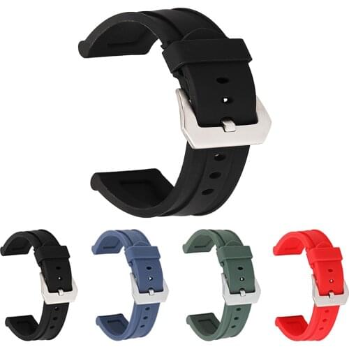 22mm 24mm 26mm Black Blue Red watch band Silicone Rubber Watchband replacement For Panerai Strap tools steel buckle