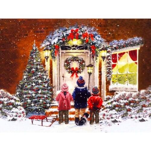 Christmas Diamond Painting Full Square/Round Childrens Gifts Diamond Embroidery Cross Stitch Kit Rhinestone Home Decoratiions