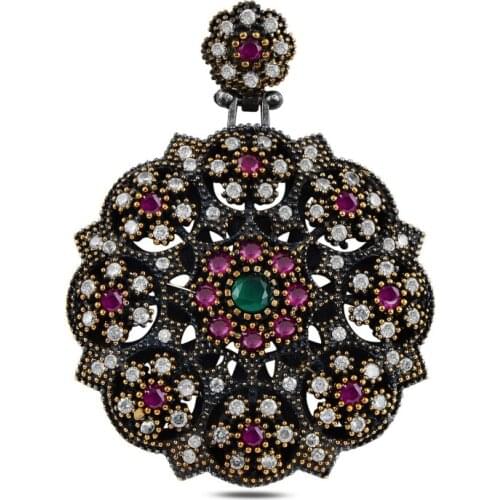 Silver 925 Sterling Zircon Cubic Zirconia Authentic Pendant