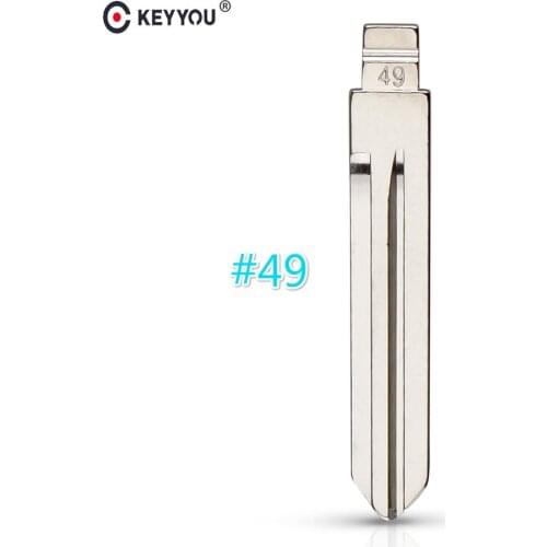 KEYYOU 49# Auto Key Blade Middle Slot NO. 49 Key Blade For Nissan Flip Key Blade Origin Car Blank Key Blade