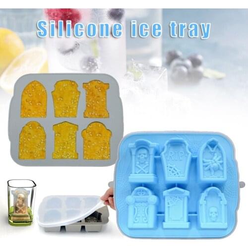 Ice Trays Silicone Ice Ball Maker Stencil Tombstone Ice Ball Template Round 6 Cavity Ice Sphere Stencil Household TS2