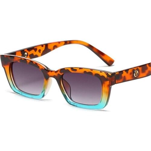 Vintage Classic Small Rectangle Women Luxury Sunglasses Designer Men Square Gradient Sun Glasses Shades UV400