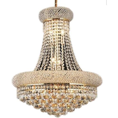 Modern K9 Crystal Chandelier LED Lamp American Crystal Chandeliers Lights Fixture Hotel Lobby Hall Villa Home Indoor Lighting