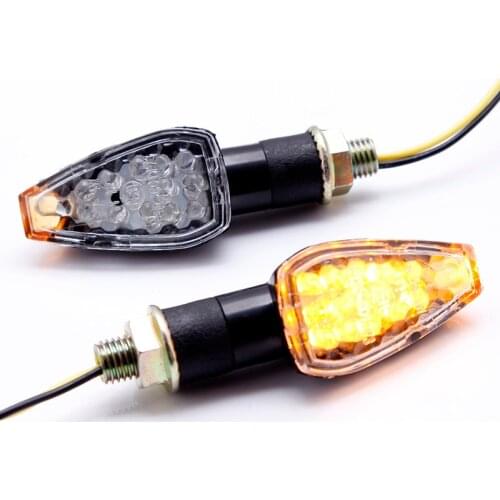 2 pieces/lot Motorcycle 14 LED 12V 2W Turn Signals Flasher Light Sport Bike Supermoto ATV Motorbike Turnning Light For Honda BMW